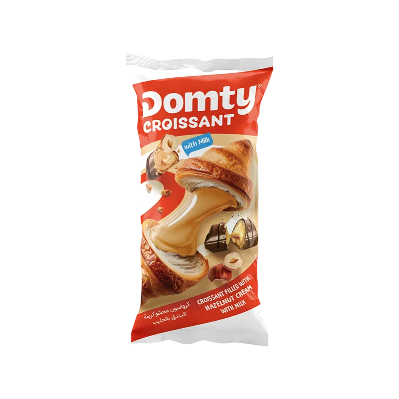 Croissant with Hazelnut Cream With Milk
